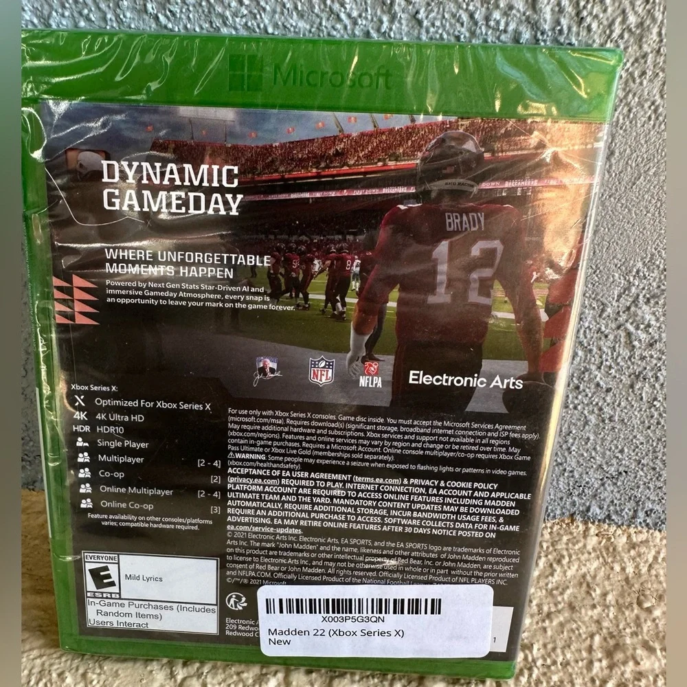 Madden NFL 22 (Xbox Series X) Brand New Sealed - Brady and Mahomes Cover